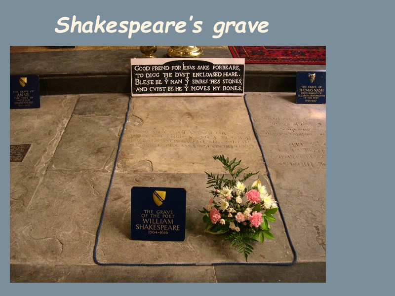 Shakespeare’s grave